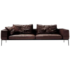 Flexform Lifesteel Sofa - 240cm - Mørkebrun Læder