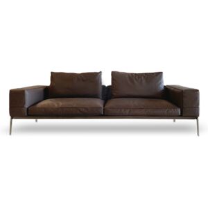 Flexform Lifesteel sofa 240cm - Mat Kastanie Læder