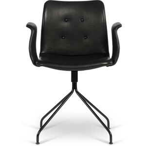 Bent Hansen Primum Armchair - Sort Zenso 2 Læder - Sort Drejestel