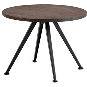 HAY Pyramid Table 51 Sofabord - Ø60cm - Røget Eg/Sort