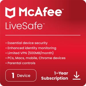 Acer McAfee LiveSafe - 1 Enhed - 1 års abonnement