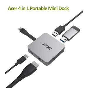 Acer 4-i-1 Type C-dongle   Sølv