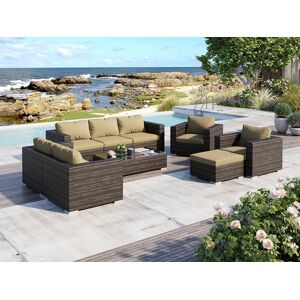 Baihui Moonlight Lounge - Loungsæt I Brunmix Polyrattan