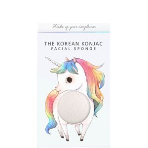 The Konjac Sponge Konjac Mythical Unicorn Standing Sponge And Hook White.