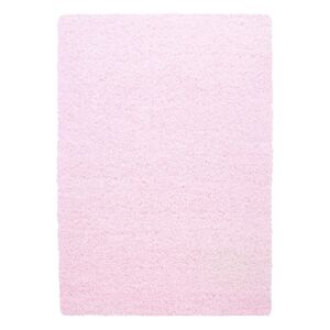 Life Shaggy tæppe Ensfarvet - Pink - 140x200