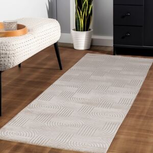 Sahara Indendørs Tæppeløber 3D - Beige - 80x150 (Løber)