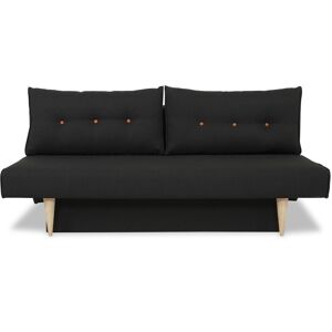 Vega+ sovesofa - 187 X 90 cm - Sort Portland 100 og vendbar hynde