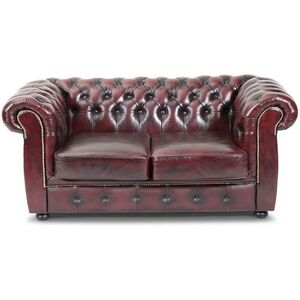 Liverpool Chesterfield 2 pers. sofa - Oxblod læder