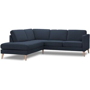 ASK hjørnesofa med venstre open-end Navy Blå 226x219cm