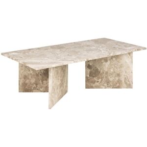 VegaStone Marmor sofabord - Latte lakeret marmor - 140x70 cm