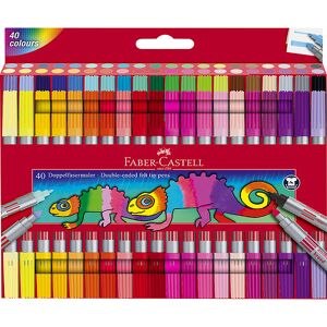 Faber-Castell Tuscher - Dobbelt Tyk/tynd - 40 Stk - Onesize - Faber-Castell Farvesæt