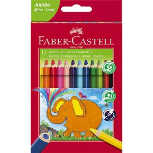 Faber-Castell Farveblyanter - Trekantet - Jumbo - 5,4 Mm - 12 St - Onesize - Faber-Castell Farvesæt