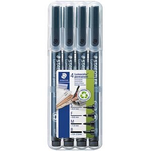 Staedtler Tuscher - 4 Stk. - Lumocolor Perm Ohp - Ass - Staedtler - Onesize - Tusch