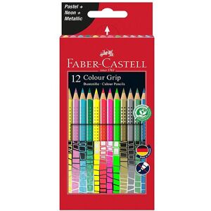 Faber-Castell Farveblyanter - Grip - 12 Stk - Pastel/neon/metall - Faber-Castell - Onesize - Farvesæt