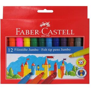 Faber-Castell Tuscher - Jumbo - 12 Stk - Multifarvet - Faber-Castell - Onesize - Tusch