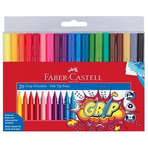 Faber-Castell Tuscher - Grip - 20 Stk - Multifarvet - Faber-Castell - Onesize - Tusch