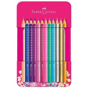 Faber-Castell Farveblyanter - Grip - 12 Stk - Sparkle - Onesize - Faber-Castell Farvesæt