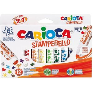 Carioca Stempel Tuscher - 12 Stk - Multifarvet - Carioca - Onesize - Tusch