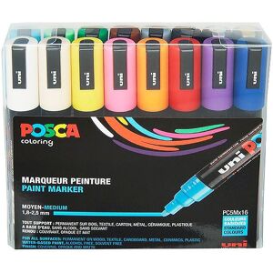 Posca Tuscher - Pc-5m - 16 Stk. - Multifarvet - Posca - Onesize - Tusch