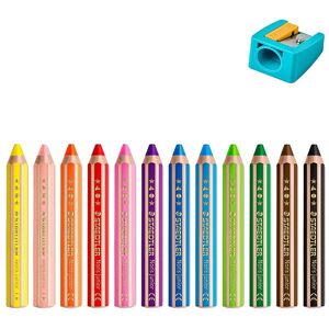 Staedtler Farveblyanter - Noris Junior - 3-I-1 - 12 Stk M. Blyan - Staedtler - Onesize - Farvesæt