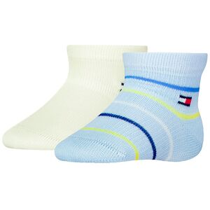 Tommy Hilfiger Strømper - 2-Pak - Olympic Blue/hvid - Tommy Hilfiger - 19/22 - Strømper