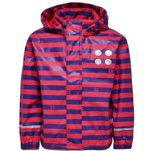 Wear Regnjakke - Mørk Pink/lillastribet - Lego® Wear - 4 År (104) - Regnjakke