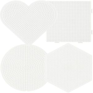 Midi Perleplader - 4 Stk. - Cirkel/hjerte/kvadrat/sekskant - Hama - Onesize - Perleplader