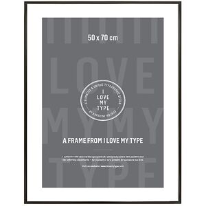 I Love My Type Ramme - 50x70 - Mat Sort - Onesize - I Love My Type Billedramme