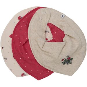 Pippi Savlesmæk - 3-Pak - True Red - Pippi Baby - Onesize - Savlesmæk