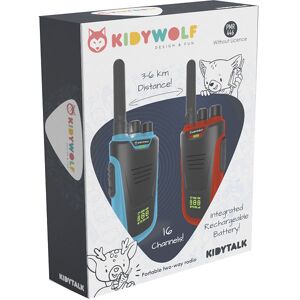 Kidywolf Walkie Talkie - 2 Stk. - Kidytalk - Blå/rød - Kidywolf - Onesize - Legetøj