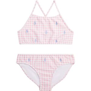 Polo Ralph Lauren Bikini - Pink/hvidternet M. Logoer - Polo Ralph Lauren - 5 År (110) - Bikini