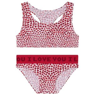 Stella Mccartney Kids Bikini - Uv50+ - Hvid/rød M. Hjerter - Stella Mccartney Kids - 12 År (152) - Bikini