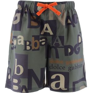 Dolce & Gabbana Badeshorts - Reborn To Live - Armygrøn M. Print - Dolce & Gabbana - 8 År (128) - Badetøj