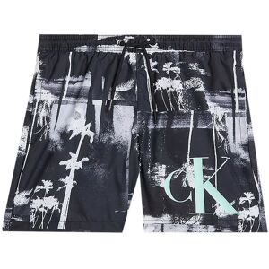 Klein Badeshorts - Drawstring - Palm Black Aop - Calvin Klein - 8-10 År (128-140) - Badetøj