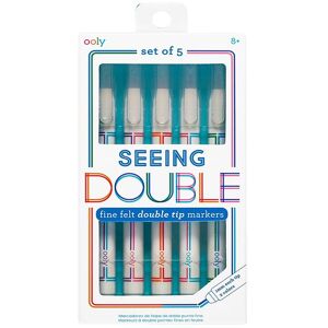 Ooly Tuscher - 5 Stk - Seeing Double Fine Double Tip Markers - Ooly - Onesize - Tusch