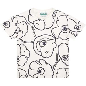 T-Shirt - Exclusive Edition - Creme/sort M. Blomster - Kenzo - 8 År (128) - T-Shirt