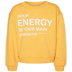 Vero Moda Girl Sweatshirt - Vmbrenda - Golden Cream/energy - Vero Moda Girl - 6 År (116) - Sweatshirt
