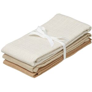 Cam Cam Stofbleer - 70x70 Cm - 3-Pak - Classic Stripes Camel/lat - Cam Cam - Onesize - Stofble