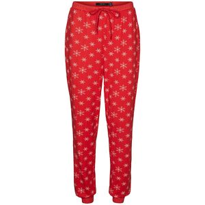 Vero Moda Girl Bukser - Vmxmas - High Risk Red/white Snowflakes - Vero Moda Girl - 10 År (140) - Bukser - Bomuld