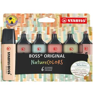 Stabilo Overstregningstuscher - Boss - 6 Stk - Nature Colors - Onesize - Stabilo Tusch