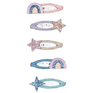 Mimi & Lula Hårspænder - 5-Pak - Mini Rainbow & Star Space Unico - Mimi & Lula - Onesize - Hårpynt