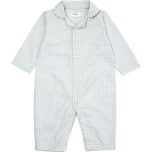 Lalaby Natdragt - Classic - Blue Gingham - Lalaby - 1 År (80) - Natdragt