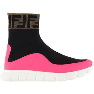 Fendi Sko - Sort/neonpink M. Logo - Fendi - 32 - Sko