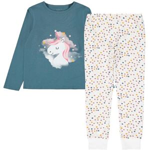 Name It Nattøj - Noos - Nkfnightset - Real Teal Unicorn - Name It - 7-8 År (122-128) - Nattøj 2-Delt