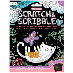 Ooly Scratch And Scribble Mini Sæt - Cutie Cats - Ooly - Onesize - Kreasæt