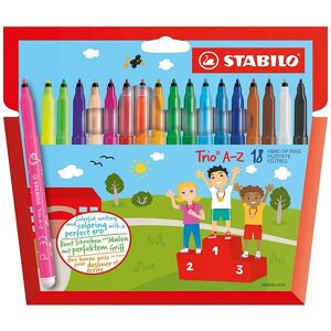 Stabilo Tuscher - Trio A-Z - 18 Stk. - Multifarvet - Stabilo - Onesize - Tusch