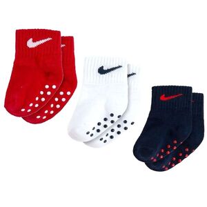 Nike Strømper - Core Swoosh Gripper - 3-Pak - University Red - Nike - 18,5/23,5 - Strømper