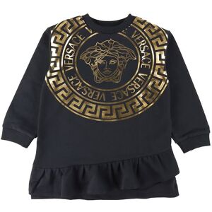 Versace Sweatkjole - Greca/medusa - Sort/guld - Versace - 10 År (140) - Kjole