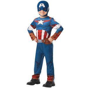 Rubies Udklædning - Marvel Captain America - 5-6 År (110-116) - Rubies Udklædning