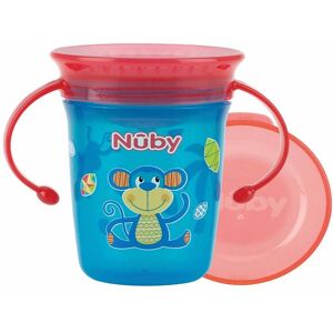 Nuby Drikkekop M. Håndtag - 240ml - Blå M. Print - Nuby - Onesize - Kop